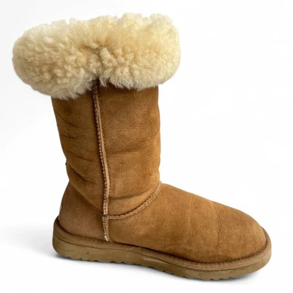 Ugg 1873 Sheepskin Shearling Bailey Triple Button Boots Women's 5 - Picture 10 of 16